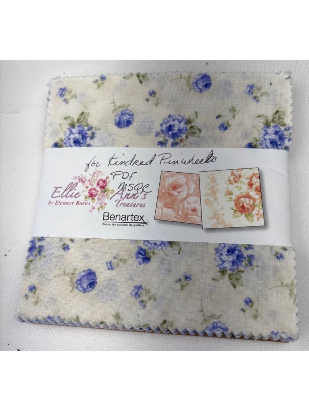 Ellie Kindred Pinwheels Benartex 5"x5" Quilting Cotton Fabric Charm Pack (42pcs)
